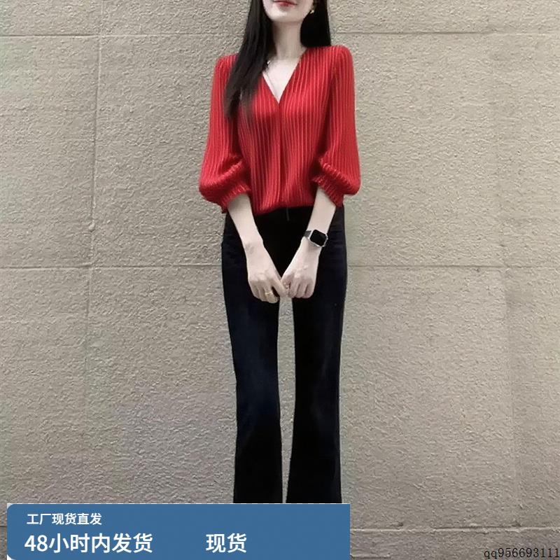 法式独特漂亮小上衣高级感轻奢减龄洋气设计感小众条纹衬衫秋季女