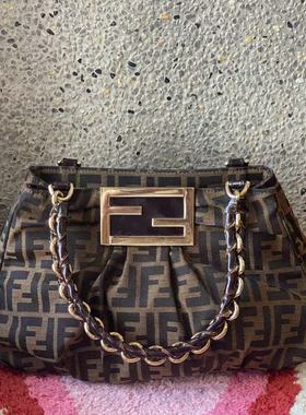 二手FEND芬迪 中古南瓜包托特包单肩包 无附件