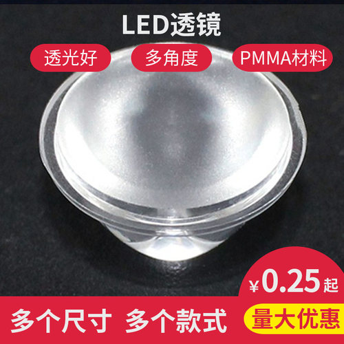 1/3W 大功率LED透镜沙面单颗透镜 聚光散光 直径20MM 高12MM TJ10 - 封面