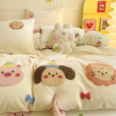 定做尺寸冬季被套三四件套保暖厚