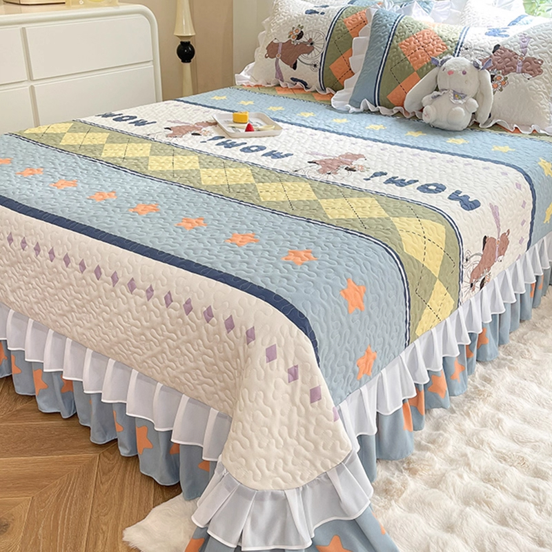 水洗棉榻榻米床盖单件四季通用