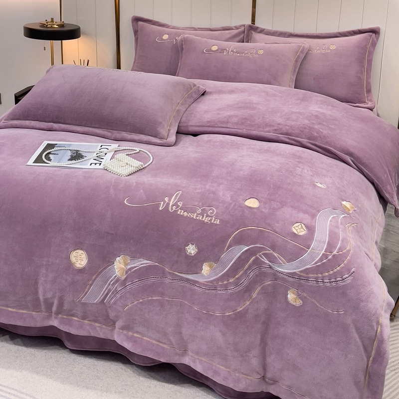 轻奢床上用品床单四件套冬季