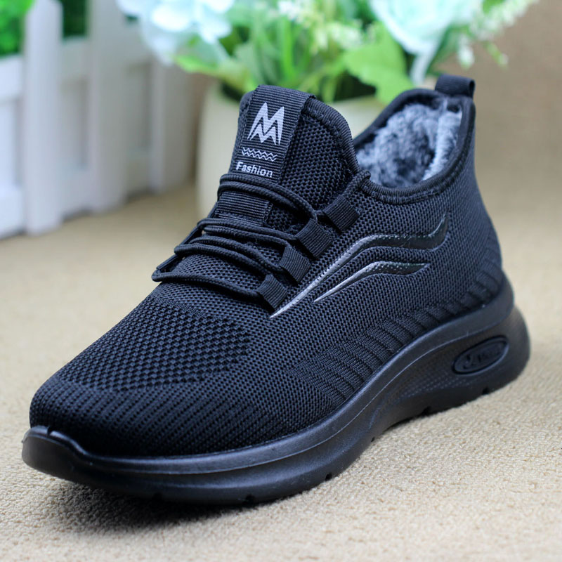 女秋冬加绒新款保暖防滑棉鞋