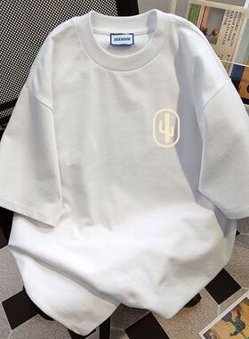 2024夏季潮牌CD家经典款字母刺绣简约情侣短袖t恤男女同款2025年