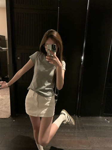 Белая летняя джинсовая юбка для отдыха, мини-юбка, А-силуэт