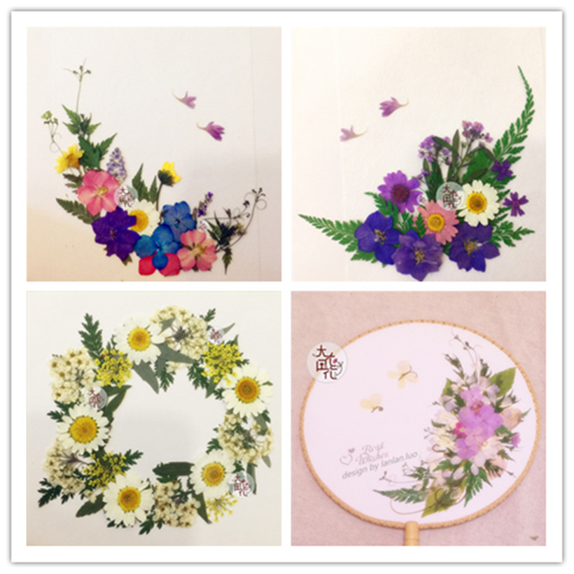 空白绢扇押花压花干花花材包材料包券后6.00元