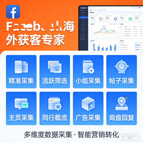 fb海外精准拓客小组采集筛选引流裙发私信矩阵全渠道营销客户开发