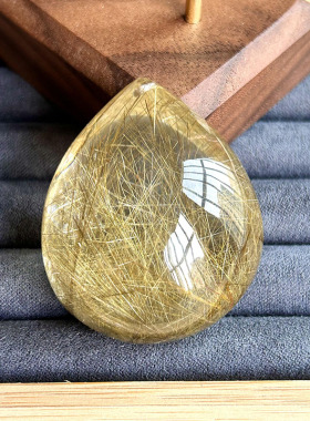 天然水晶大吊坠 发晶吊坠 银发吊坠水滴 全净体 满发晶体通透招财