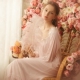 RoseTree性感睡裙女春夏甜美长款 公主宫廷风睡衣春秋冰丝睡裙 长袖