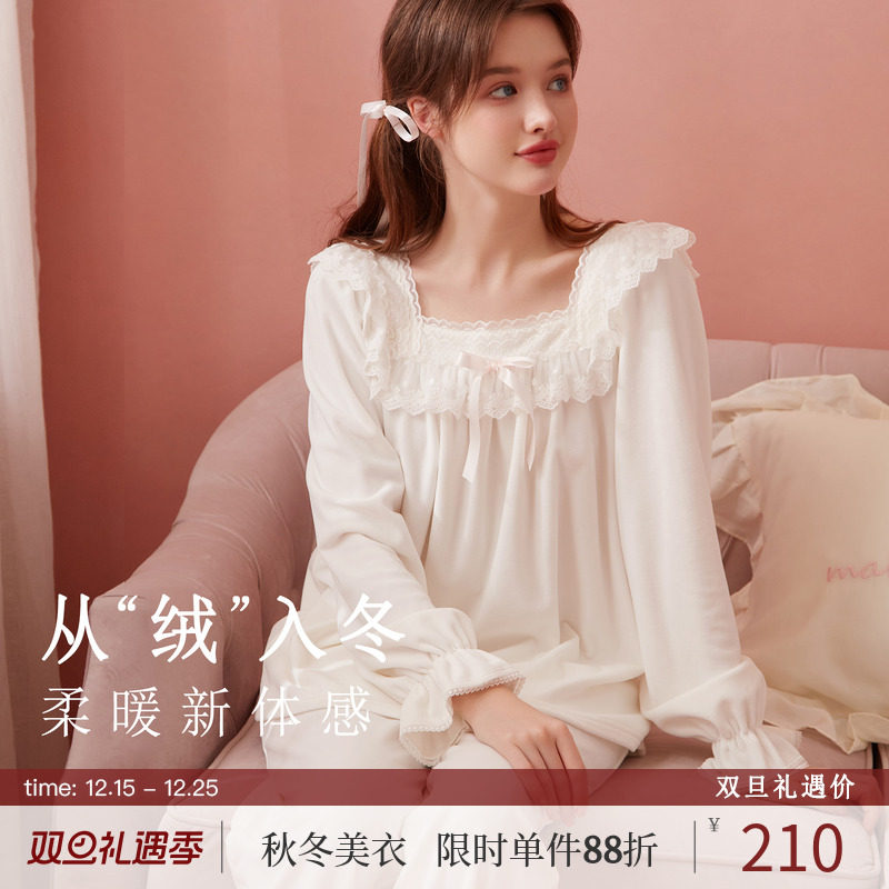 RoseTree可爱少女高级感薄绒睡衣