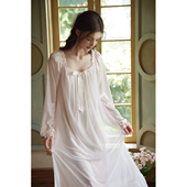 绝美睡衣 宫廷公主风性感纯欲法式 RoseTree冰丝睡裙女春秋长袖 长款