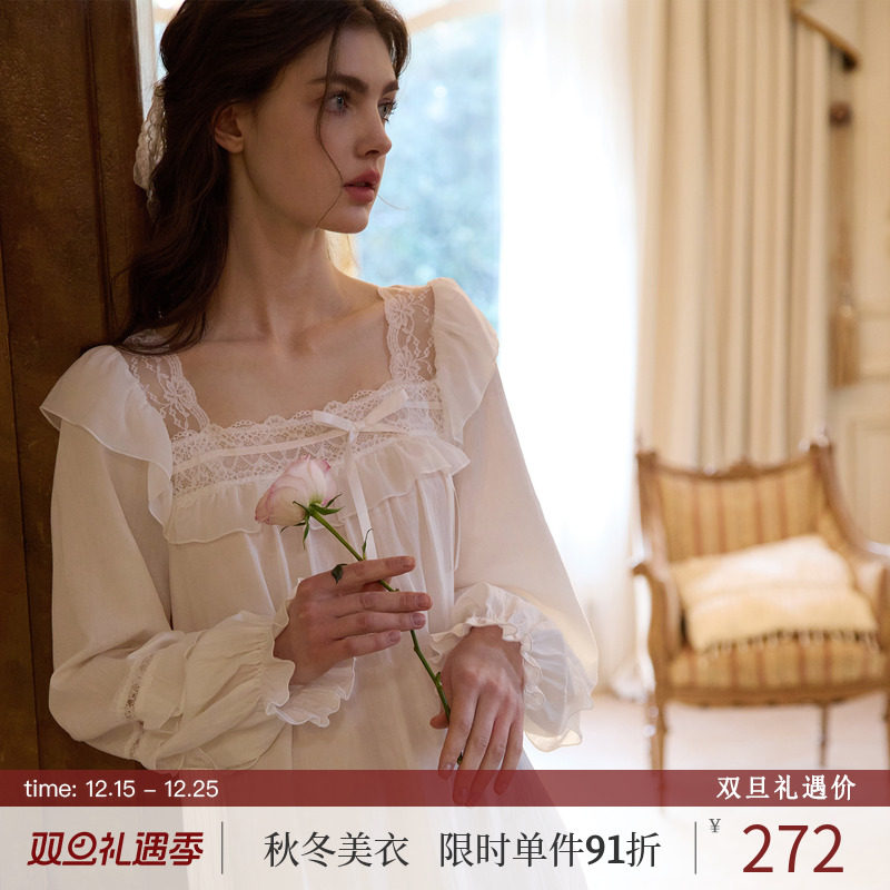 RoseTree法式宫廷古典柔美睡裙