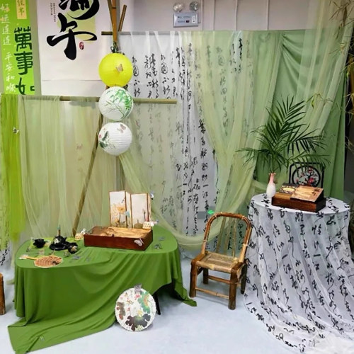 幼儿园环创装饰新中式古风纱幔