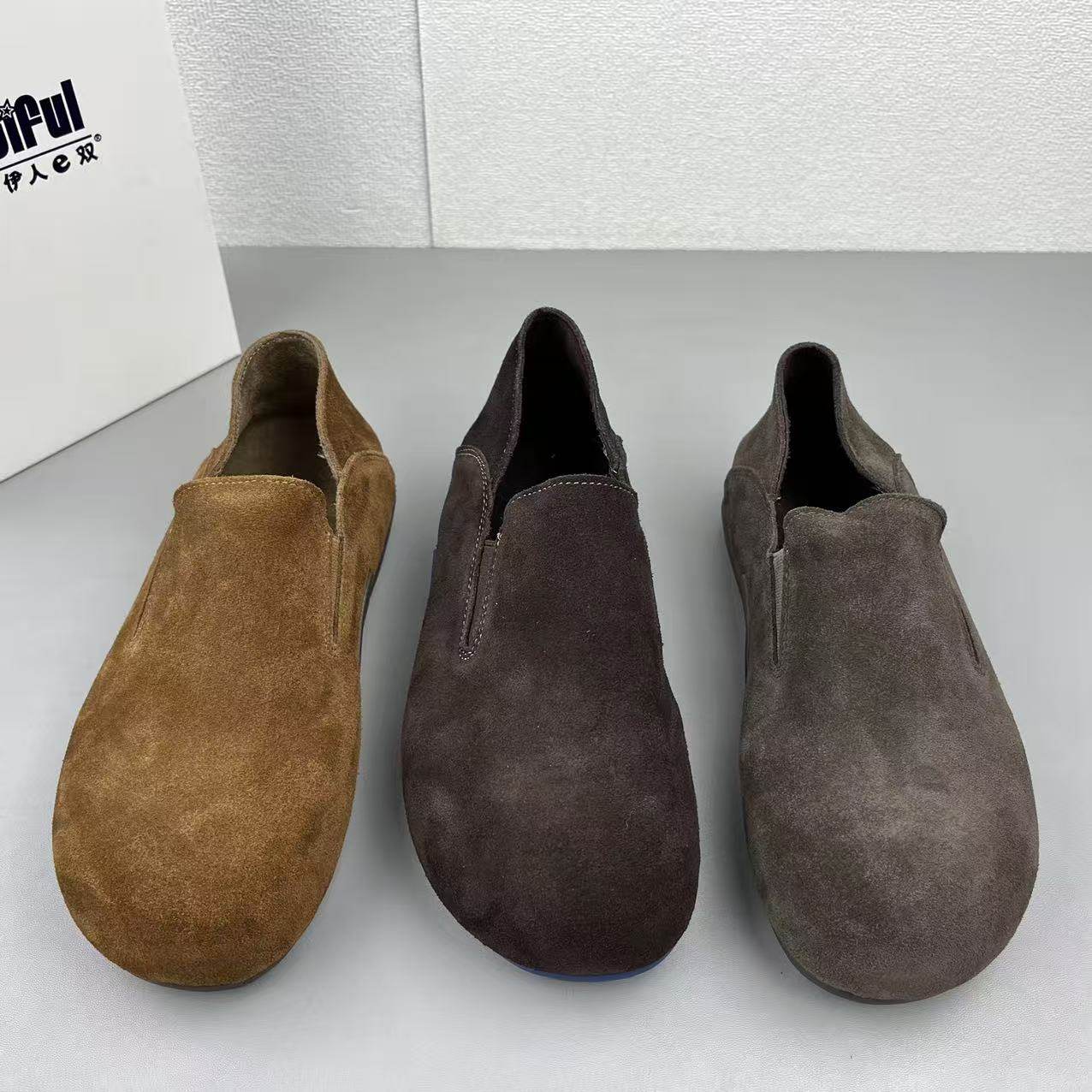 奥莱撤柜处理真皮平底女鞋韩版浅口一脚蹬单鞋户外百搭加绒勃肯鞋,女鞋,勃肯鞋/软木鞋,淘宝优惠券,粉丝福利购,淘宝优惠卷