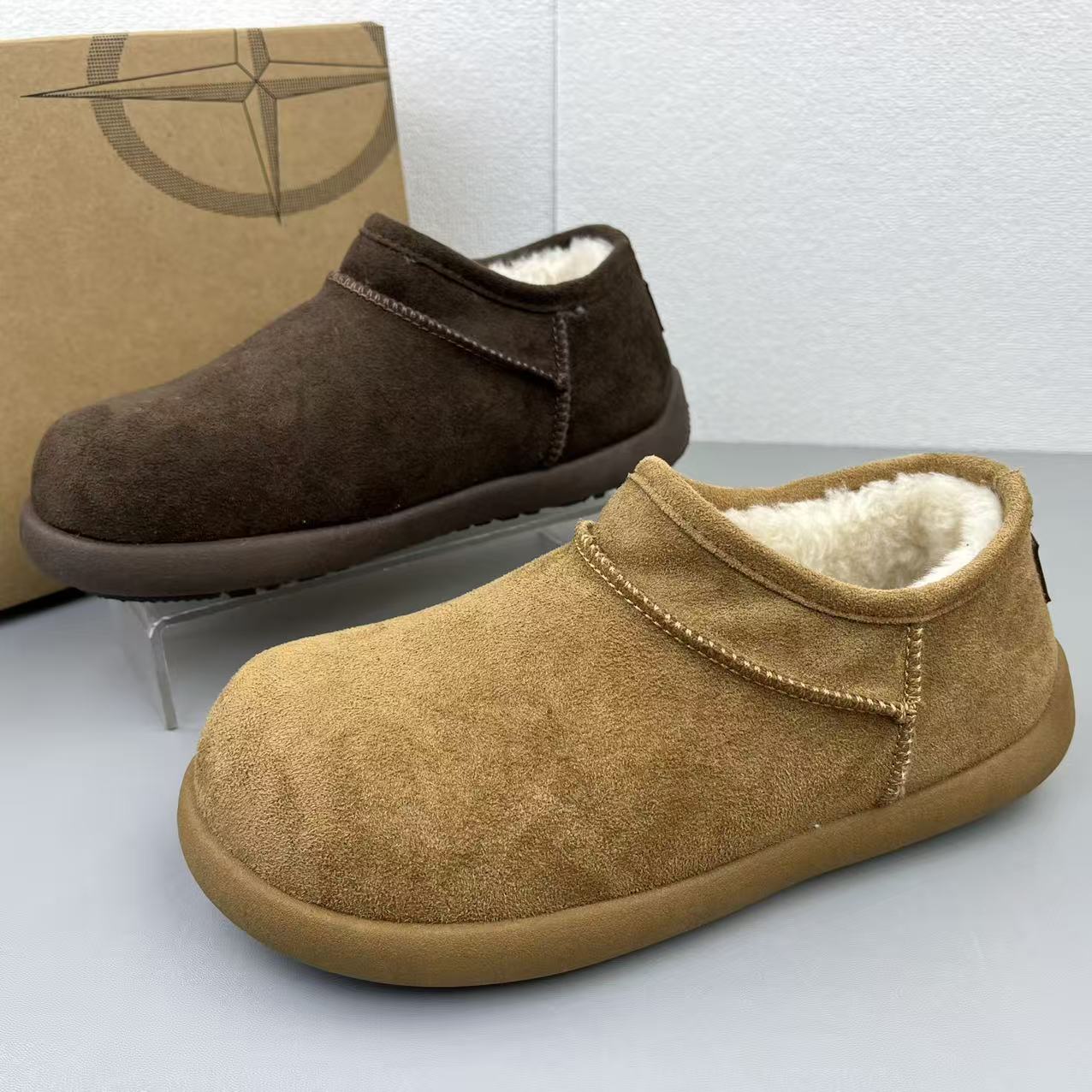 户外流行女鞋百搭加绒时尚勃肯鞋