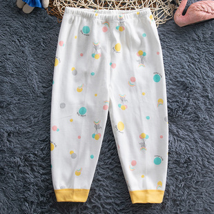 宝宝居家贴身睡裤 长裤 大码 哈咪奇春秋中大男女童纯棉无骨打底秋裤