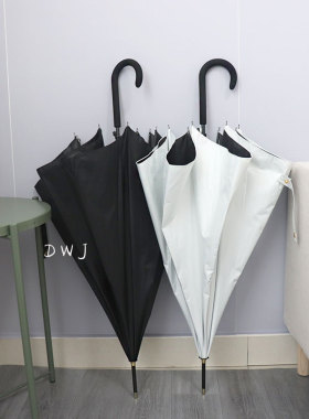 黄绿色长柄伞黑胶防晒防紫外线直杆晴雨两用雨伞男女定制logo广告