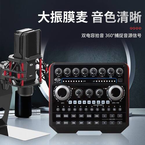 声佰乐B6PLUS直播声卡套装 外置声卡唱歌 手机电脑支持OTG