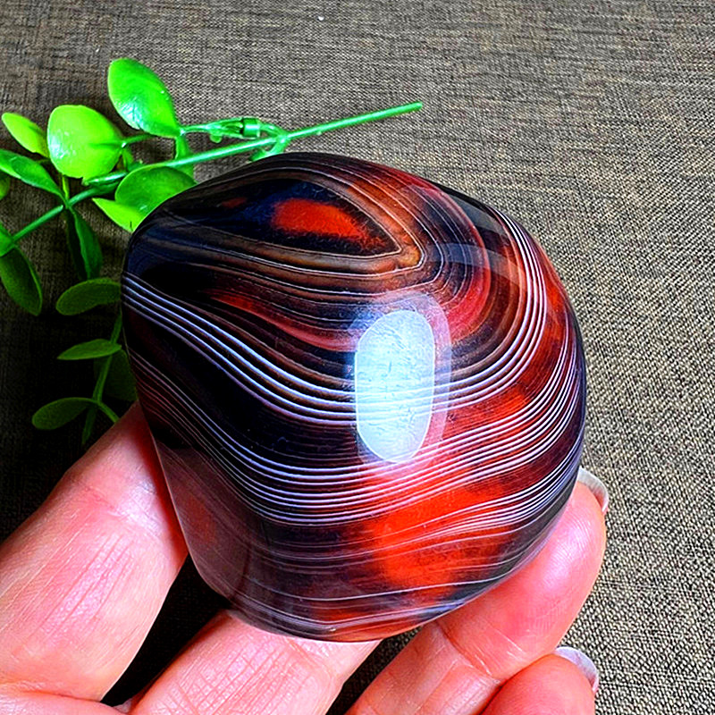 天然缠丝玛瑙原石摆件大颗粒红玛瑙把玩手把件矿石标本鱼缸造景56