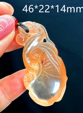 天然红水晶发晶项链珠红兔毛 吊坠女款转运招财貔貅挂坠 精致女款