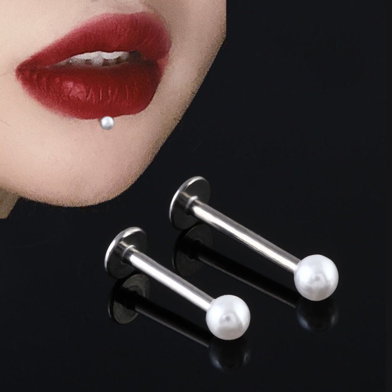 不锈钢唇钉仿珍珠球穿刺饰品 个性夜店蹦迪饰品耳钉,饰品/流行首饰/时尚饰品新,唇环/唇钉,淘宝优惠券,粉丝福利购,淘宝优惠卷