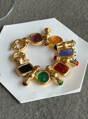 复古典精致女孩做旧彩色手链