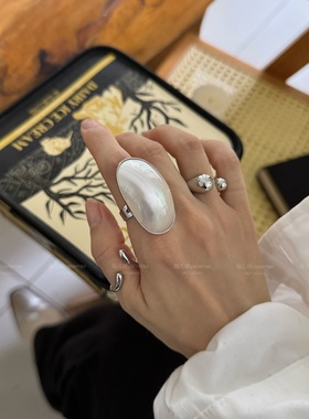 光泽可调节戒指环叠戴开口