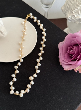 编织花环巴洛克项链颈链女式