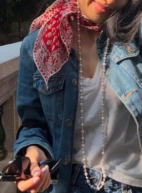 淡水珍珠项链毛衣链颈链长多层