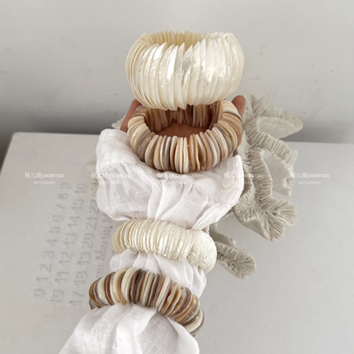 手镯环串珠弹力绳不规则叠戴