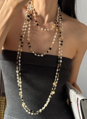 长项链颈链叠戴女式百搭垂坠