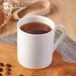 BLUE GENTRY骨瓷马克杯陶瓷水杯家用喝水杯子咖啡杯带把手大容量