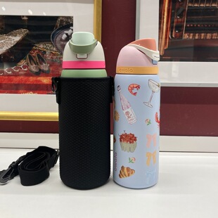跨境OWALA Freesip保温杯套946ml32oz儿童吸管杯保护套潜水料防摔