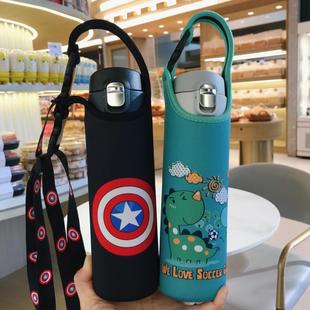 加厚保温杯杯套480ml360ml斜跨长背带水壶套水杯袋防摔保护套