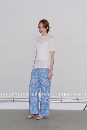 花朵UHOOWU长裤牛仔裤