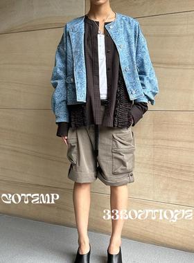 正品 现货 cotemp25ss设计师品牌日系复古大口袋宽松休闲直筒短裤