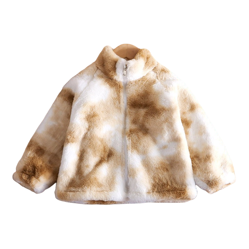 三折专区品牌店撤柜秋冬新款儿童兔毛绒外套加绒保暖仿皮草毛毛衣