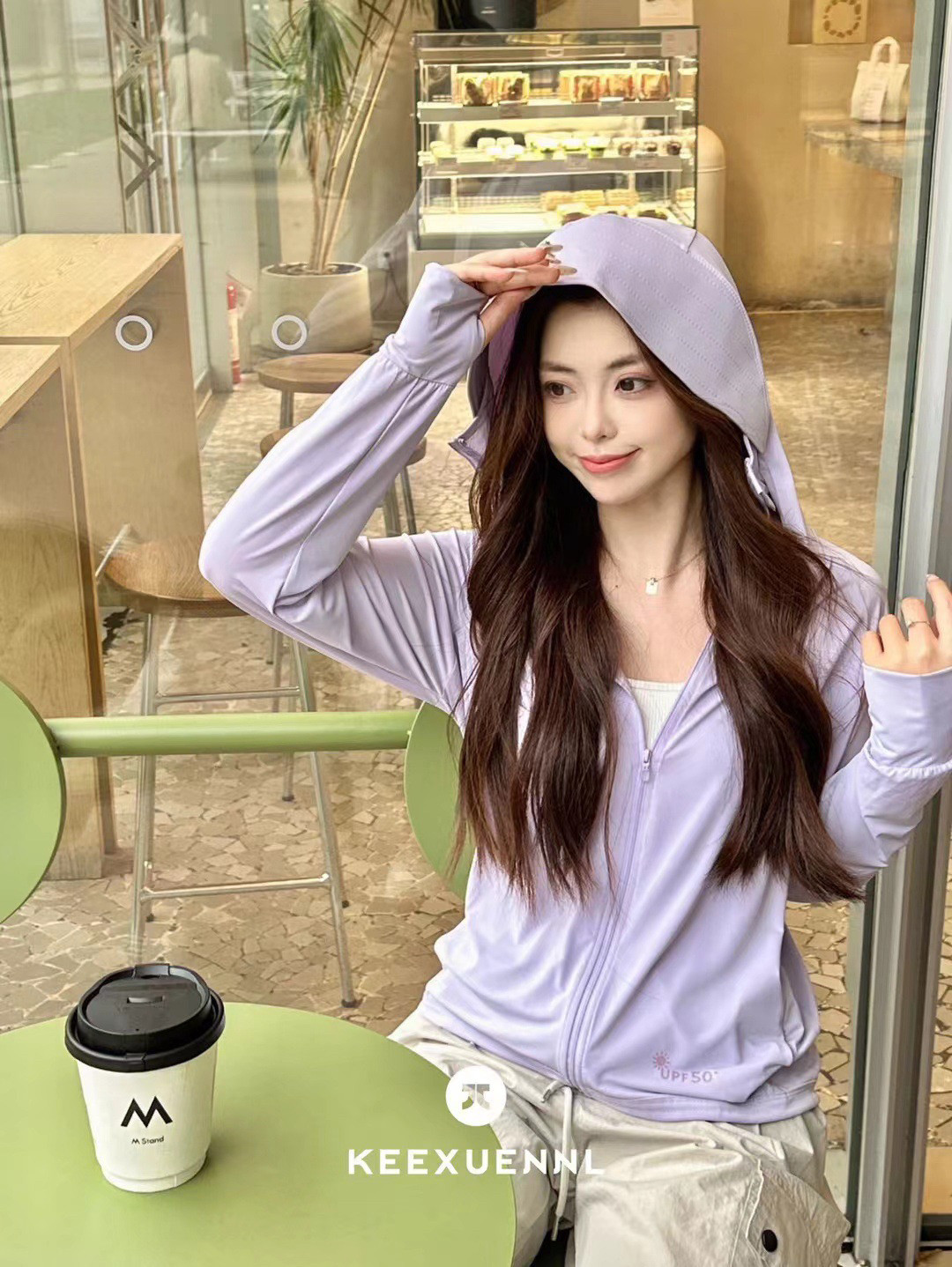 keexunnl珂宣尼原纱冰氧防晒衣轻柔透气防风女款夏季冰丝遮阳户外