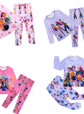 Huntrix Rumi猎魔女团儿童睡衣 kpop demon春秋长袖 套装家居服