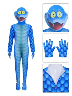 新款 扮服 C疯狂动物城2Gary蛇cosplay圣诞节儿童连体衣造型表演装