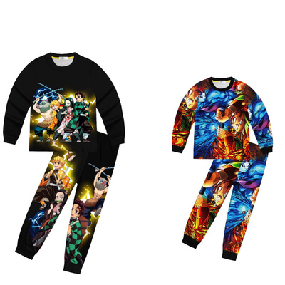 鬼灭之刃Demonslayer儿童睡衣套装长袖春秋童装居家服日系动漫