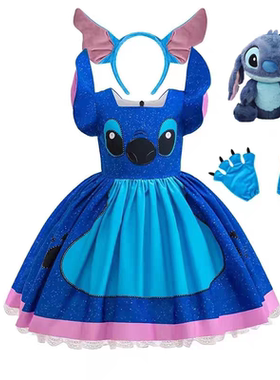 万圣节星际宝贝Lilo史迪奇cos服女童裙子儿童史迪仔stitch表演服