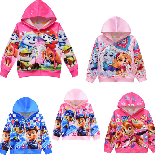 狗狗巡逻队衣服 儿童拉链连帽开衫外套春秋薄款汪汪队Paw Patrol