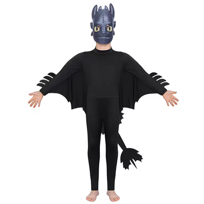 新款服装驯龙高手无牙角色扮演服Toothless儿童演出服童套装