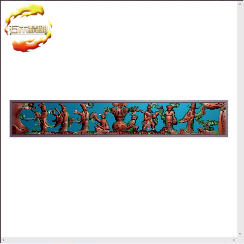 新墓碑横梁212 八仙人物过梁石碑碑板精雕图灰度图浮雕图石材雕刻