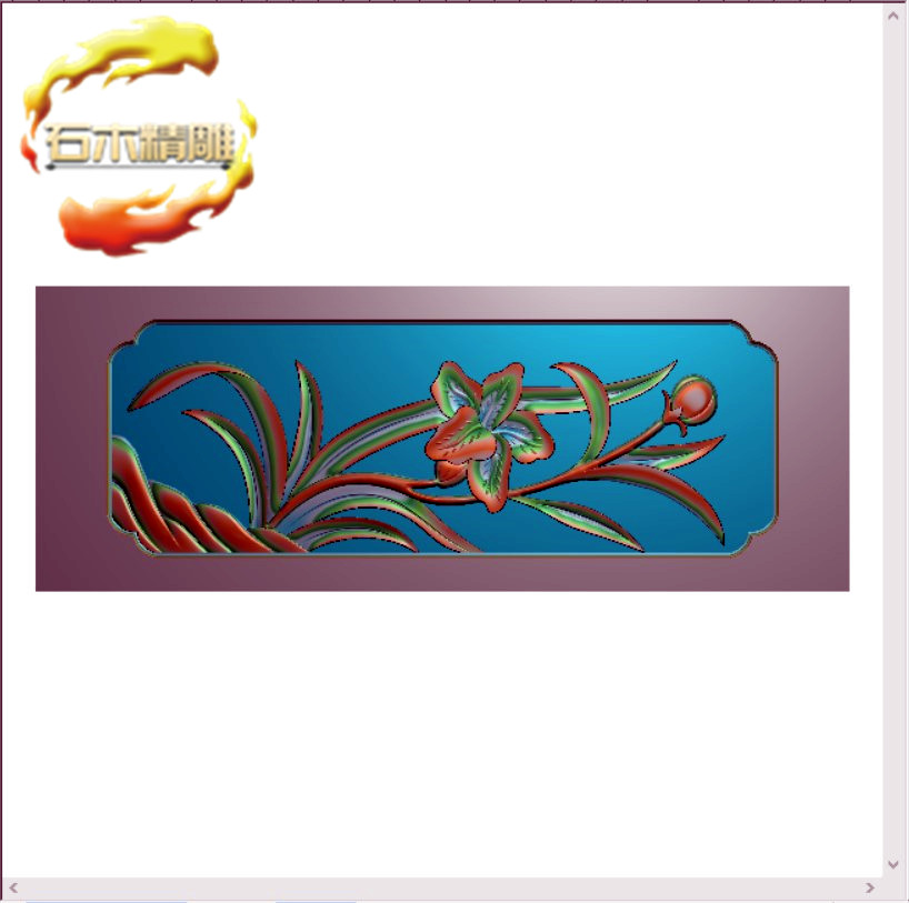 新墓碑碑板187 兰花栏板护栏石材电脑雕刻图精雕图灰度浮雕图