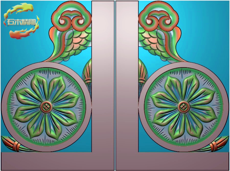 新款墓碑抱鼓198 洋花鼓寸鼓碑板石碑精雕图灰度浮雕图石材雕刻