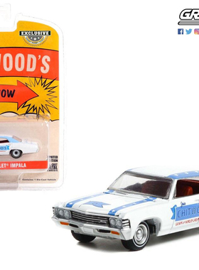 绿光 1:64 1967 雪佛兰Impala黑斑羚 乔伊·奇伍德惊悚秀 30359
