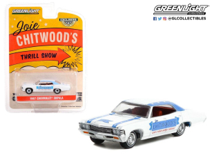 绿光 1:64 1967 雪佛兰Impala黑斑羚 乔伊·奇伍德惊悚秀 30359
