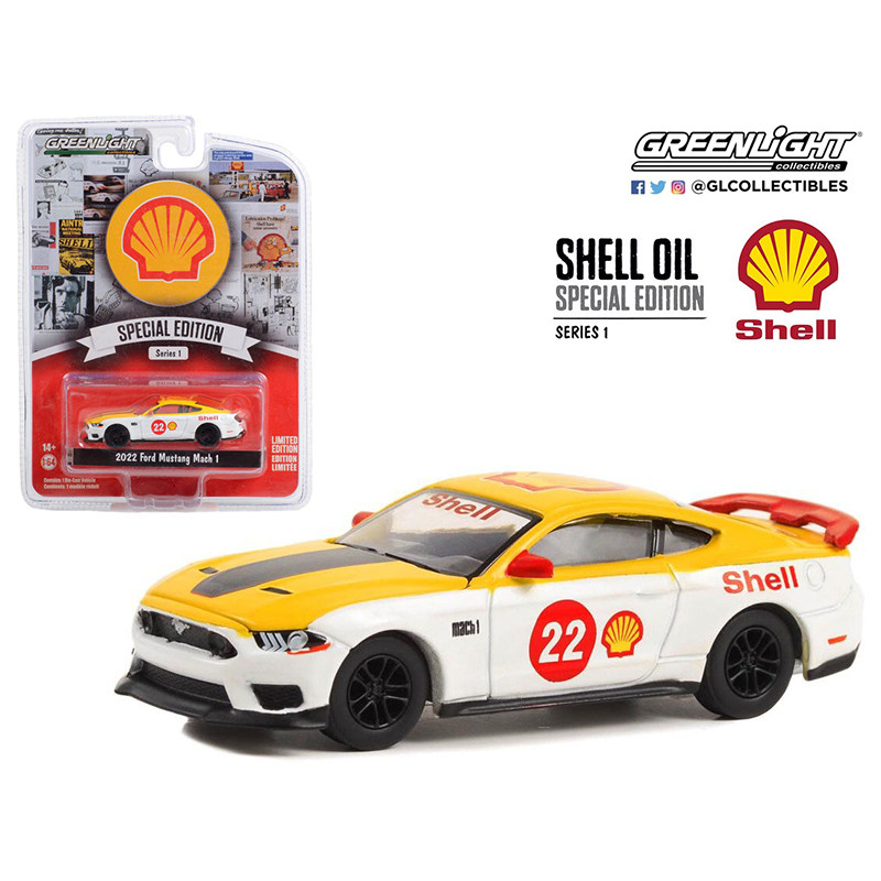 绿光 1:64 2022 ford福特野马 mach 1 马赫1 #22 壳牌赛车 41125f